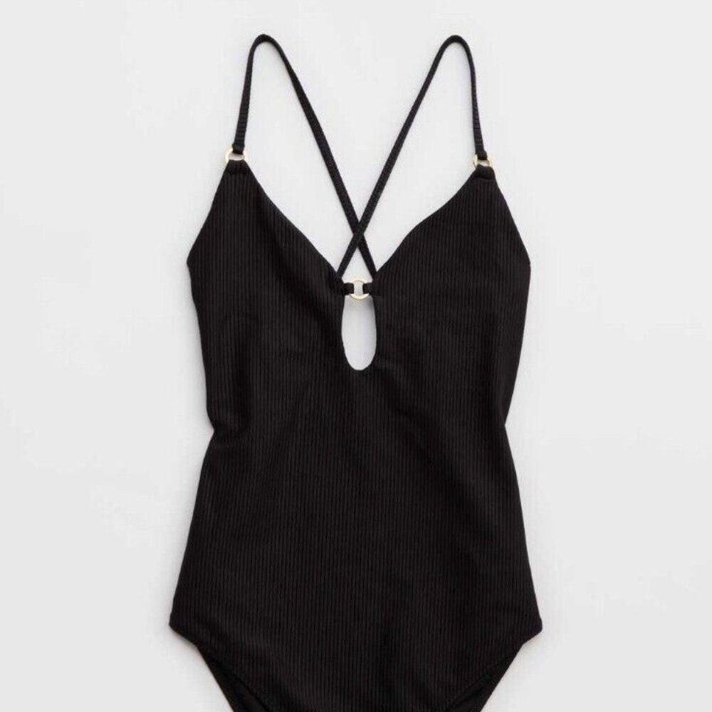 Traje de Baño Negro Aerie